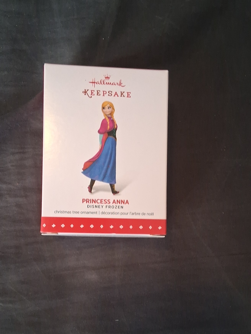 Hallmark Keepsake Princess Anna Ornament in Blue and Pink